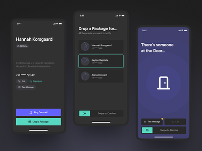 Doorbell App User Interface app app design app ui branding design doorbell doorbell app graphic design illustration interface design typography ui ui design usable designs user experience user experience design ux ux design visual design visual hierarchy