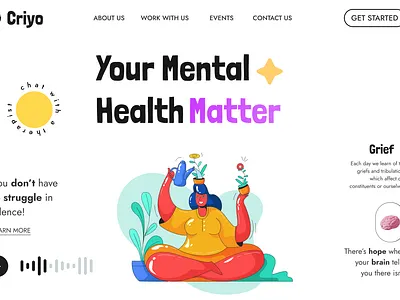 Mental health landing page design animation brain figma homepage illustration landingpage mentalhealth motiongraphics motionviafigma png vector
