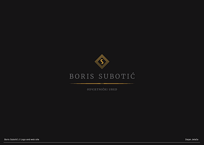 Logo for lawyer office Boris Subotić branding graphic design illustration logo vector