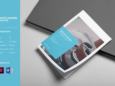 Business White Paper Template business brochure business plan company brochure company profile corporate brochure minimal brochure multipurpose brochure proposal white paper