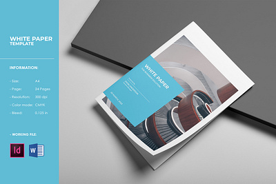 Business White Paper Template business brochure business plan company brochure company profile corporate brochure minimal brochure multipurpose brochure proposal white paper