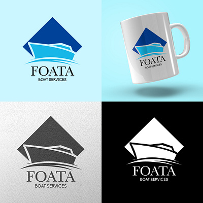 Boat Service Company logo design app branding design graphic design illustration logo typography ui ux vector
