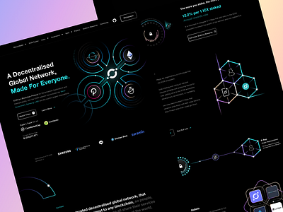 Landing Page — ICX Token blockchain cryptocurrency currency dark digital ethereum ico icon icx landing page meta metamask modern saas token ui ui design ux web3 website