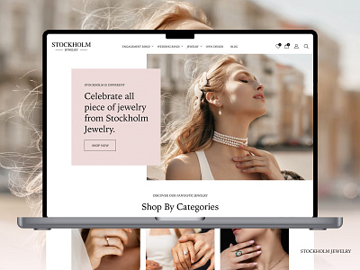 Stockholm Jewelry - Home Page Design figma home page home page design jewellery jewelry home page jewelry landing page jewelry website landing page landing page design ui uiux user interface website