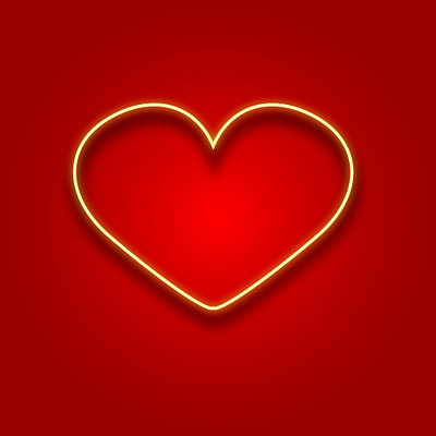 neon heart design graphic design illustration vector