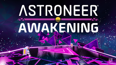 Astroneer Awakening Update Key Art 3d astroneer graphic design space unreal
