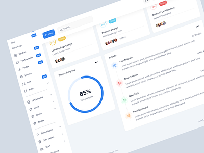 Project Overview Dashboard admin dashboard admin panel clean ui crm dashboard dashboard design mobile app project overview saas dashboard saas design saas web app task management ux web app