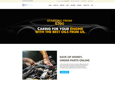 auto service template design app banner design design graphic design mockup photoshop ui web layout