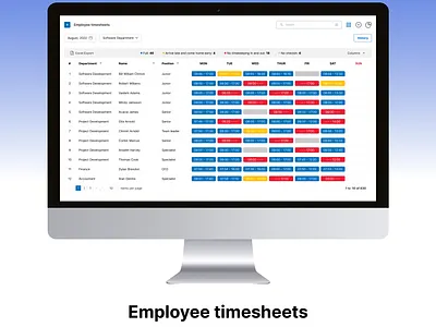 Employee timesheets (HRM) erp hrm timesheet ui