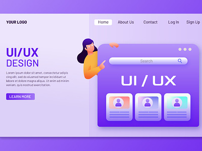 User interface design template UI branding design graphic design nazmulhnet typography ui ux vector