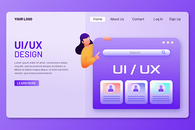 User interface design template UI branding design graphic design nazmulhnet typography ui ux vector