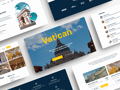 Guided tours agency website, desktop agency desktop excursion guide guided tour tourism travel ui vatican web design website