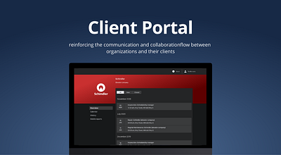 Client Portal app design ui web web design