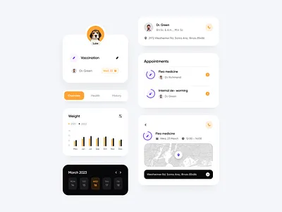 Minimal Mobile UI Design: Pet Care App design graphic design ui uidesign uiux