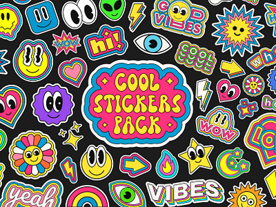 Premium Vector  Fun variety of pop art stickers