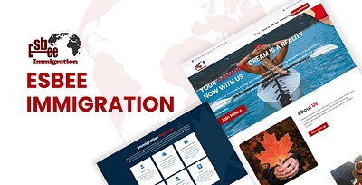 Esbee Immigrations - Website for Immigration Firms backenddevelopment css graphic design html portfolio uiux web design wordpress development