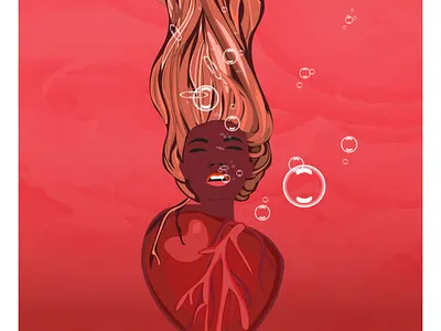 Personified Human Body Illustrations adobe illustrator colors creative art creative human body illustration thoughtfull illustration woman