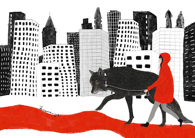 Little Red Riding Hood animal illustration art book illustration childrens book childrens illustration design digital illustration drawing illustration
