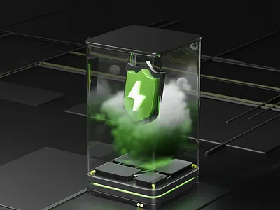 Crypto 3D Icon Scenes(1) 3d blender branding crypto dark mode digital finance graphic design illustration protect safe ui ux web3