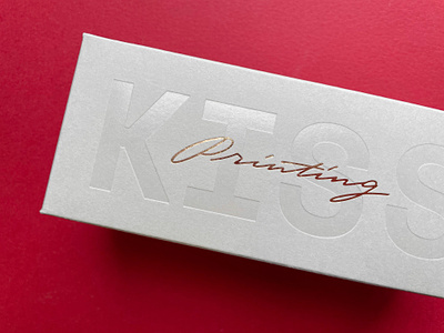 Kiss Printing foil stamping hot stamping lettering print