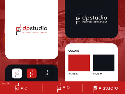 dpstudio logo branding design flat graphic design graphicdesign illustration logo minimal ui vector