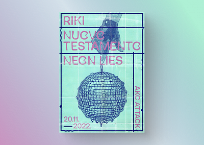 Riki /// Nuovo Testamento /// Neon Lies concert poster design graphic design illustration poster print typography