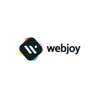 webjoy logo colorful happy joyful logo logodesign modern simple