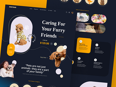 Pets Caring Landing Page Design cat landing page dog landing page landing page landing page design pets landing page ui design ux design