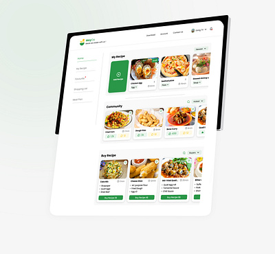 Mayoa - Recipes and Ingredients Website ui ux ui website