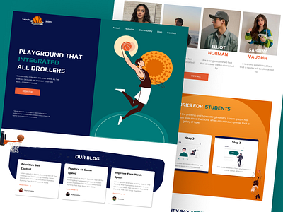 Basket Ball Landing Page Design basket ball landing page design landing page landing page design new design ui design ux design