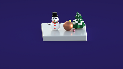 Christmas scene 3d beginner christmas womp