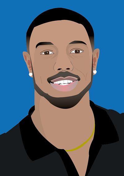 Michael B. Jordan Portrait design illustration portrait vector