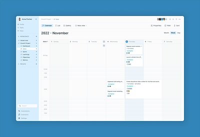 Calendar view design desktop software ui ux