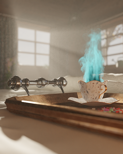 Witchy morning 3d 3d art 3d modelling 3d printing advertising advertising design banner ad branding design product design product visualisation