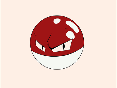Voltorb: an electric pokemon branding cartoon design graphic design illustration illustrator logo sketch ui vector