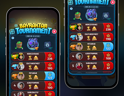 Bayraktar Tournament: Game UI android design figma illustration ios logo prototyping user experience user interface wireframing