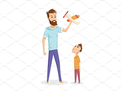 Illustration of a Father and His