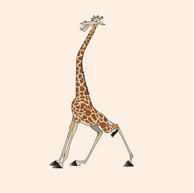 Melman the giraffe from Madagascar art cartoon design graphic design illustration illustrator madagascar melman sketch vector