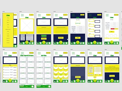 Littless Mobile App Lo-fi Mockups adobe xd app mockups ux