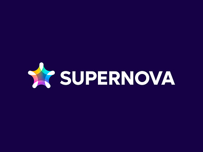 Supernova logo design branding bright community cosmos icon logo planet space star stars supernova