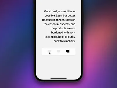 Text Alignment animation design design engineering ios ios design iphone micro interaction prototype prototyping swiftui ui ui interaction uidesign