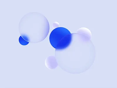 3D Glass texture 3d animation balls frosted glass scrub ui