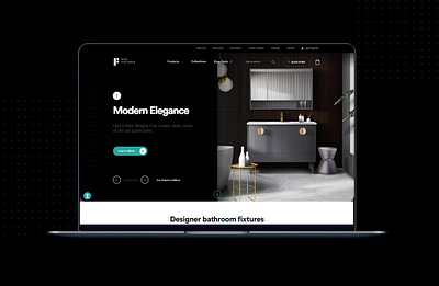 Fine Fixtures Case Study bathroom design elegant fixture interior design luxury modern ui ux web design website