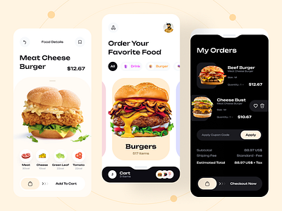 Grab Grub - Food Delivery App UI KIT app app design app kit app ui app ui kit foo delivery app food app food delivery app kit ui ui design ux