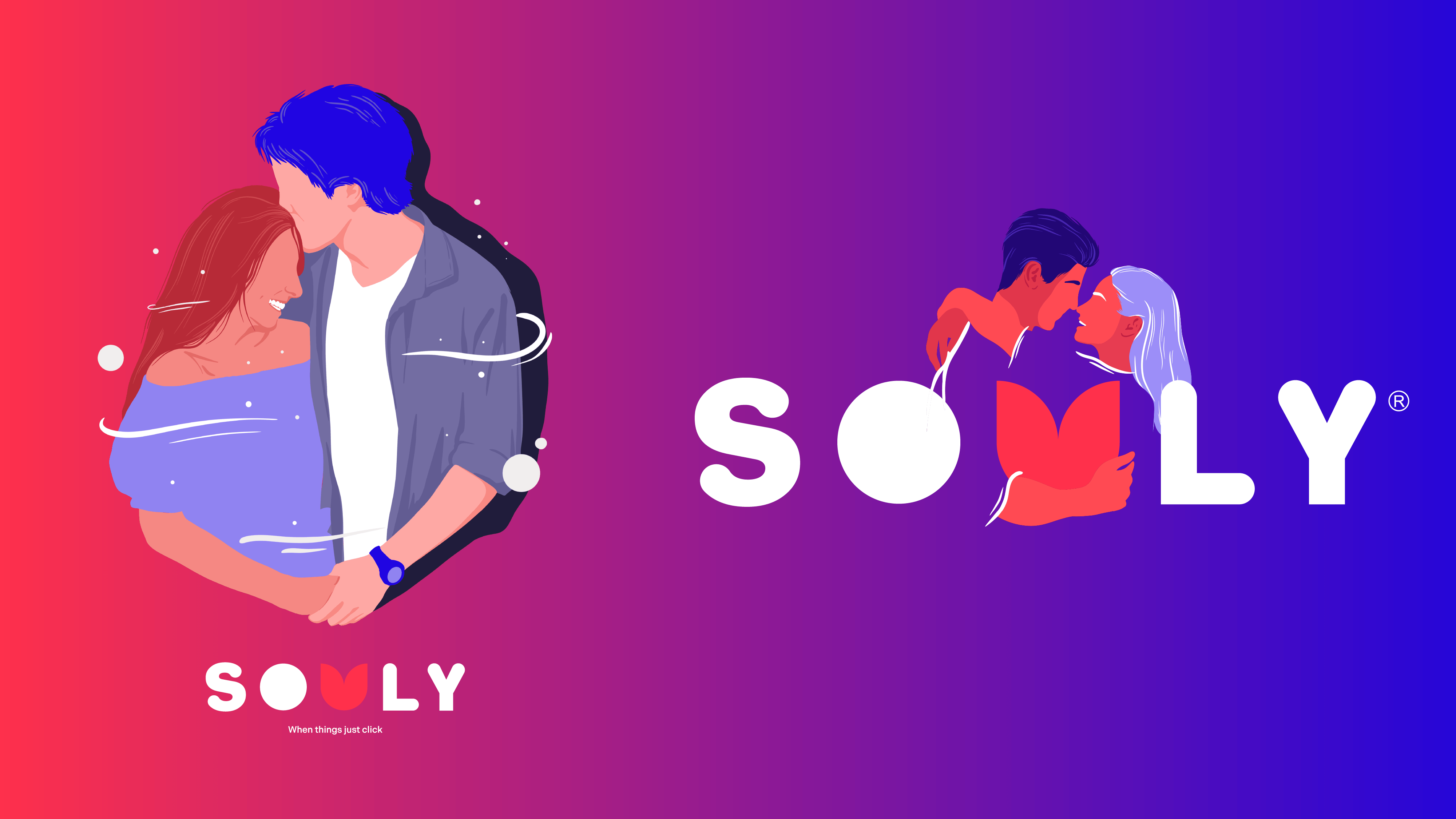 Souly Dating Site branding design graphic design illustration logo typography ui visual identity