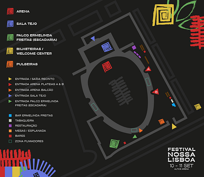 Nossa Lisboa festival map branding cultural design event festival graphic design homepage illustration logo map music typography vector