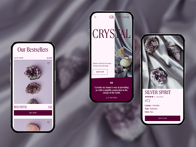 Crystal Ecommerce Mobile Website branding crystal design ecommerce graphic design interaction design interface marketing mobile mobile website responsive website ui user experience user interface ux web web design web marketing