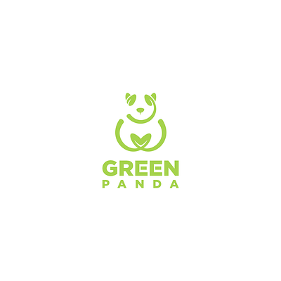 Green Panda abstract animals community design general global graphic design green illustration logo vector