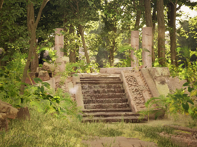 Unreal Ancient Ruins 3d animation game level design motion render unreal unreal engine 5