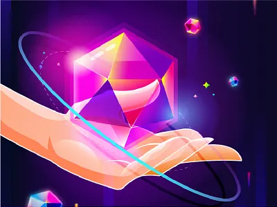 Diamond branding design illustration vector